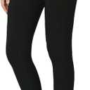 Conceited Stretch Slacks for Women - Wear to Work - Tummy Control - Slim Leg - Pockets - Ponte   (Medium, Motivate - Black)