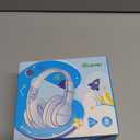 iClever BTH12 Kids Bluetooth Headphones,Colorful LED Lights Kids Headphones Wireless,74/85dBA Safe Volume,85H Playtime,Fast Charging,Bluetooth 5.2,Over Ear,Built-in Mic for iPad/Tablet/Airplane,Blue