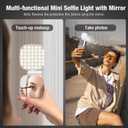 Diyife Magnetic Selfie Light for Phone, [Compatible with MagSafe] CRI95, 6 Modes, 45 LED, 360 Rotatable Phone Light with Foldable Mirror, Portable Selfie Ring Light for Zoom Makeup Video Conference