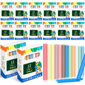 Yeaqee 600 Pcs Colored Chalk Low Dust Chalks Stick for Chalkboard Blackboard Non Toxic Chalk Bulk for Teachers Kids School Supplies Classroom Prizes Gifts Goody Bag Fillers