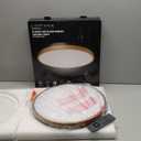 Lightania 15 Inch Flush Mount Ceiling Light with Remote Control & Night Light, 5CCT Dimmable Ceiling Light Fixture, 35W 3500LM 2700K-6500K Adjustable LED Ceiling Lights for Bedroom Kitchen Living Room (Black Gold)