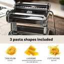 MARCATO Made in Italy Atlas 180 Classic Manual Pasta Machine, Chrome Steel. Makes Lasagne, Fettuccine & Tagliolini.