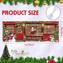Christmas Garage Door Banners Christmas Garage Door Backdrop Decor for Xmas Party Background Supplies(5.9 x 16.4 ft,Santa's Toy Shop)