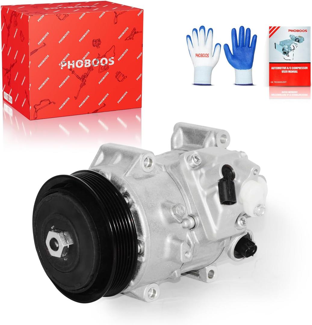 PHOBOOS A/C Compressor with Clutch Compatible with Toyota Camry 2012-2017 2.5L, Toyota RAV4 2009-2012 2.5L, Toyota Sienna 2011-2013 2.7L. Fast Cooling, Low Noise, Easy Installation, Ref. CO 11303C PHOBOOS A/C Compressor with Clutch Compatible with Toyota Camry 2012-2017 2.5L, Toyota RAV4 2009-2012 2.5L, Toyota Sienna 2011-2013 2.7L. Fast Cooling, Low Noise, Easy Installation, Ref. CO 11303C