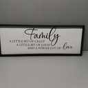 Family A Little Bit Of Crazy Sign Wall Decor 40"15" Rustic Farmhouse Living Room Large Soild Wood Framed Hallway Hanging Sign Aesthetic Inspirational Quotes Entryway Home Wall Art (Black)
