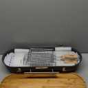 King of the Camps Portable Charcoal Grill - Tabletop Barbecue For Outdoor Cooking - Outdoor Travel Portable BBQ Grill For Camping - Mini Charcoal Grill For Camping Cooking