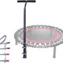 Trampoline Handle Bar Rebounder Handle Bar for Most Brands Mini Fitness Trampolines Fits Foot Tubes up to 0.98IN~1.26IN Diameter (Trampoline not Included) Non-Slip Comfortable Handles