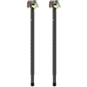 CroBlissful 2 Pcs Folding RV Table Legs 22.5-35.5 Inch RV Table Base Mount Adjustable Heavy Duty Desk Leg Lifting Telescopic Folding Support(Black)