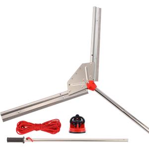 Sancat Lake Weed Cutter ,37" Pond Weed Rake ,Lake rake, Aquatic Pond Plant Cutting Tool,3 Adjustable Cutting Angles , 30ft Throw Rope ,Sharp Stainless Steel Blades Shear Cattail, Reed, Algae & Weeds