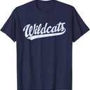 Wildcats Vintage Sports Name Design Gifts Men Women Kids Boy T-Shirt (Blue, S)