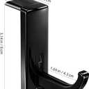 Angoily Headphone Stand Hanger for Monitor Desk Mount Adhesive Headset Holder Organizer for Over-Ear Gaming Headphones Compact 3.14X2.36X1.18 Inch Black Plastic Includes 5 Pieces