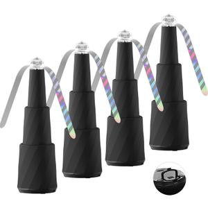 Portable Fan 4 Pack Fans for Tables,Food Fan with Flexible Goose-Neck and Soft Blades With Hanging Upside Down,Height adjustable Food Fans for Camping, Picnic, Fishing,BBQ, Parties, Outdoor,Black