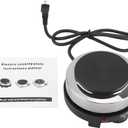 Maxmartt Mini Electric Heater Stove, 500W Round Hot Plate Portable Countertop Burner For Ceramic Glass Kettle Single Plate Cooktop, Easy to Multifunction Home Kitchen Hot (US Plug 110V)