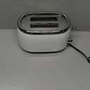 MELLERHOME Retro Toaster 2 Slice, 7 Browning Levels, 3 Functions (Reheat, Defrost, Cancel), Removable Crumb Tray, Under Base Cord Storage, White Toaster Kitchen Appliances