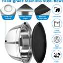 YJSLICT Stainless Steel Mixing Bowls with Lids Set, 7 Pcs Nesting Design Metal Mixing Bowls Salad Bowl for Mixing, Prepping and Serving Food (Size4.5-0.7QT)
