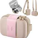TAAOKA Digital Camera Case, Protective & Lightweight Camera Case with 3 Carrying Ways, Waterproof & Shockproof Small Camera Bag for PowerShot/Sony DSCW800/DSCW830 - Beige