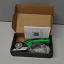 Cardboard Cutter, Rechargeable Cordless Electric Scissors, 4V Upgrade Motor Electric Box Cutter with 2 Blades, Safety Lock & LED Light, Powerful Cutting for Cardboard Box, Plastic, Leather (Green)