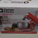 Kitchen in the box Stand Mixer,3.2Qt Small Electric Food Mixer,6 Speeds Portable Lightweight Kitchen Mixer for Daily Use with Egg Whisk,Dough Hook,Flat Beater (Blue)