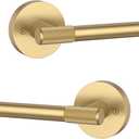 Asidrama 2 Pack Champagne Bronze Dummy Door Handles, Non-Turning Decorative Door Lever with Door Knobs for Closet, French Double Doors, Pantry & Interior Push/Pull Use 06