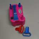 IDAODAN Electric Balloon Pump, Portable Electric Balloon Blower Machine Balloon Air Pump Dual Nozzle Rose Red 110V 600W Balloon Inflator for Party Decorations