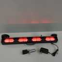 Wireless Trailer Tow Light Bar with 4-Pin RV Round Transmitter for Truck Roadblock Cars Rechargeable Battery Powerful Magnetic Base Emergency Brake/Turn Signal Ultra Bright LED Tow Light Bar