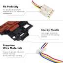 W10404050 W10238287 Washer Lid Lock Latch Switch and Harness Kit Compatible with Specific Whirlpool Maytag Kenmore Amana Crosley Washing Machines