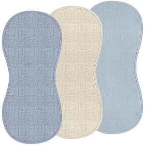 3 Pcs Changing Pad Liners Fits in Peanut Shape Changing Pad Waterproof Diaper Mats Organic Cotton Peanut Mats are Warm on a Baby's Back, Washable Reusable(Elegant Style,Blue)