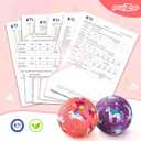 PlayZap 2 Pack Playground Balls for Toddlers, Unicorn Kickballs for Kids 3-12, 8.5" Rubber Bouncy Balls with Pump, Indoor & Outdoor Dodgeball Toys for Boys & Girls Gifts