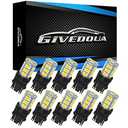 GIVEDOUA 3157 LED Car Bulb Super Bright 12V 3056 3156 3156A 3057 4057 3157 4157 T25 LED Car Bulbs for Brake Lights, Backup Reverse Lights,Pack of 6 pcs White