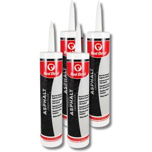 Red Devil 0637 Asphalt Crack Filler Sealant Black Acrylic Driveway Sealer for Cracks & Joints, Forms a Water-Resistant Seal, 10.1 fl oz, Pack of 4, Made in USA