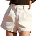 Floerns Women's Casual Solid High Waist Wide Leg Shorts with Pocket, Size S