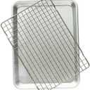 Nordic Ware Naturals Quarter Sheet with Oven-Safe Nonstick Grid (Quarter Sheet with Nonstick Grid)