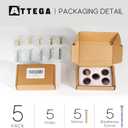 Antique Bronze Solid Brass Knobs for Cabinet 5 Pack Mid Centry Vintage Dresser Drawer Knobs 1-1/5" Diameter with 10 Screws