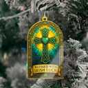 2 x Irish Ornament - St Patricks Day Gifts - Irish Gifts with Card and Envelope  St Patricks Day Gift for Kids and Adults, Classroom and Coworker Exchange, Fun Leprechaun Card (Pt3r)