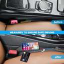 Sports Style Leather Car Seat Gap Filler Spacer Universal Seat Gap Filler Plug Compatible with BMWSeries M1 M3 M5 X1 X5 X6 Z4 3 5 7 Series Console Stop Things from Dropping