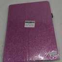 CLARKCAS Glitter Case for iPad Pro 11 inch 2024(M4),Slim Sparkly Bling Leather Bifold Stand with Hard Back Shell,Smart Tablet Case Cover with Auto Sleep/Wake,Pencil Holder for A2837/A3006,Purple