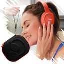 XANAD Hard Case for Bose QuietComfort, QC 45, QC 35 Wireless Noise Cancelling Headphones - Orange (Outer Black+Inner Orange)