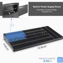 Rockhouse Pedalboard, Guitar Pedal Board Case 20" x 10" Light Effect Boards with Compartment for Power Supply, Gig Bag, Mounting Tape, Cables Ties