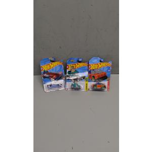 Pack Of 3 Hot Wheels Cars ( ICE Shredder, Skull Shaker, Custom Small Block)