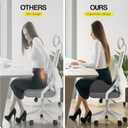 SOOPII Seat Cushion for Office Desk Chair, Memory Foam,Sciatica and Tailbone Pain Relief Cushion, Coccyx Cushion for Wheelchair, Desk Chairs, Cars, Large (Grey)