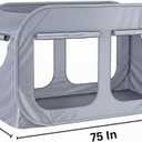 Skywin TidyFriend Twin Bed Tent, Pop-Up Privacy Canopy & Tent Beds for Kids and Adults Cozy, Light Blocking, Breathable Pongee Fabric for Sleep, Play, or Study, Collapsible Design (Modern Grey)