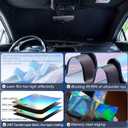 Car Windshield Bilayer Sun Shade for Toyota Corolla Hatchback 2019-2025 Sunshade Foldable Window Sun Visor Protector Blocks UV Rays Keep Your Car Cooler-Convenient Folding and Collection