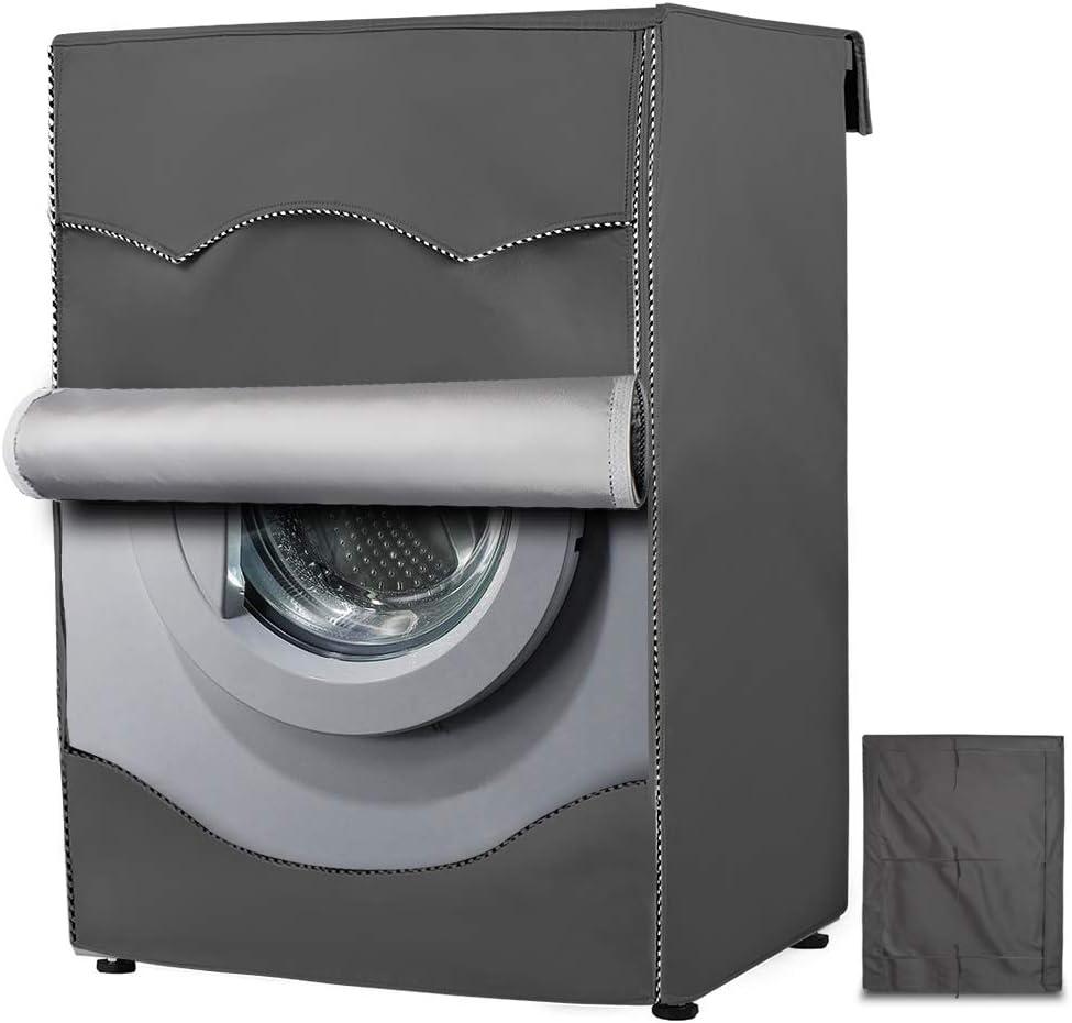 Washing Machine Cover Outdoor Top Load and Front Load Machine,Dryer Cover With Zipper Design for Easy Use,Waterproof Dustproof and SunscreenGray,23x23x33in