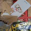 Tiny Land 55PCS Wooden Train Set - Compatible with Major Brand Tracks, Educational Toy for Toddlers & Kids Ages 3-7, Durable Wooden Railway Tracks