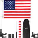 Affordura American Boat Flag Kit with Flag Holder, 16x24 US Boat Flag Marine with Upgraded Mount for Pontoon Boat, Sailboat and More, Perfect Fun Boat Accessories for Men Women