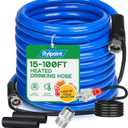 100FT Heated Water Hose for RV, Heated Drinking Water Hose, Lead and BPA Free,1/2"Inner Diameter, Temperatures Down to -47F, RV Accessories for Campers, Livestock, Agriculture