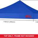 MASTERCANOPY Replacement Pop Up Canopy Top (10x10, Blue)