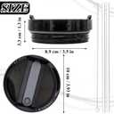 40oz Tumbler Lid Compatible for Stanley, 2 Pack Replacement Tumbler Lids Fit for Stanley Quencher 2.0 Tumbler 40 OZ, with Straws and Cleaning Brush (Black)