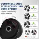 Automatic Roller Door Opener, Roll Up Garage Door Opener 800N with 3 Remotes & Secure Encryption for Garage Warehouse, Store & Barn Farm (Remote Control)