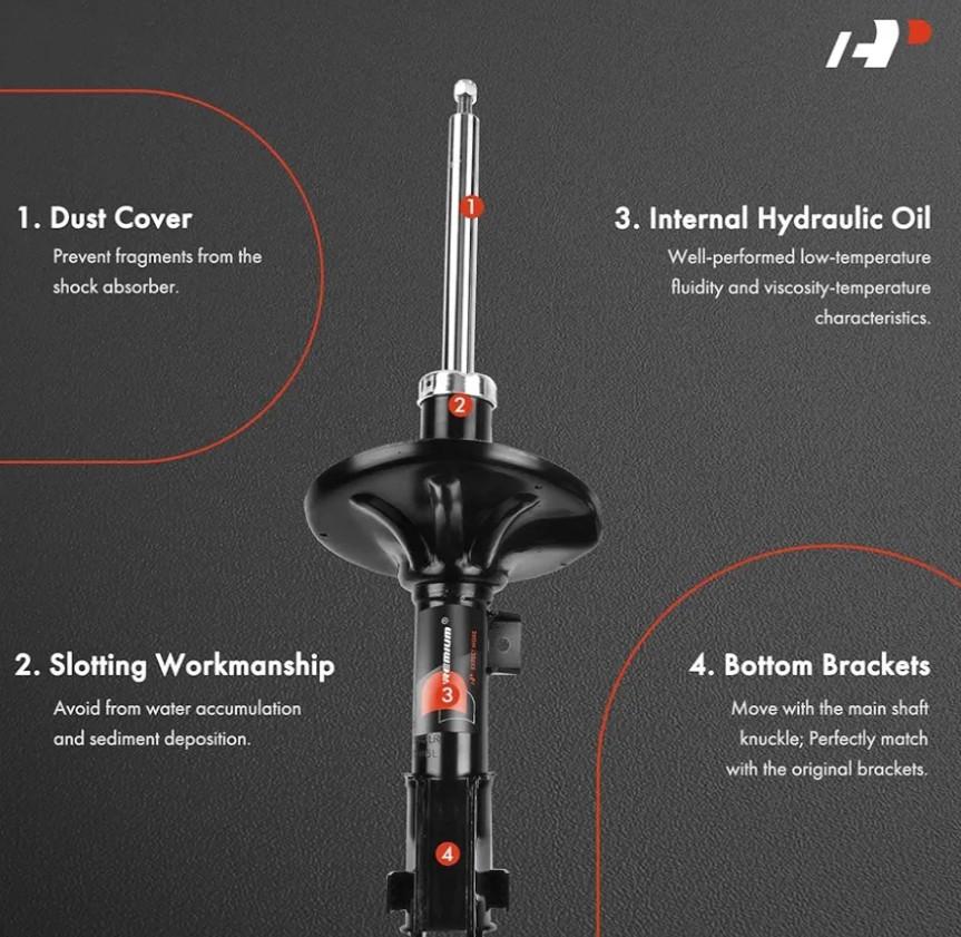 A-Premium Front Shock Absorber Struts Assembly Compatible with Mitsubishi Endeavor 2004-2011